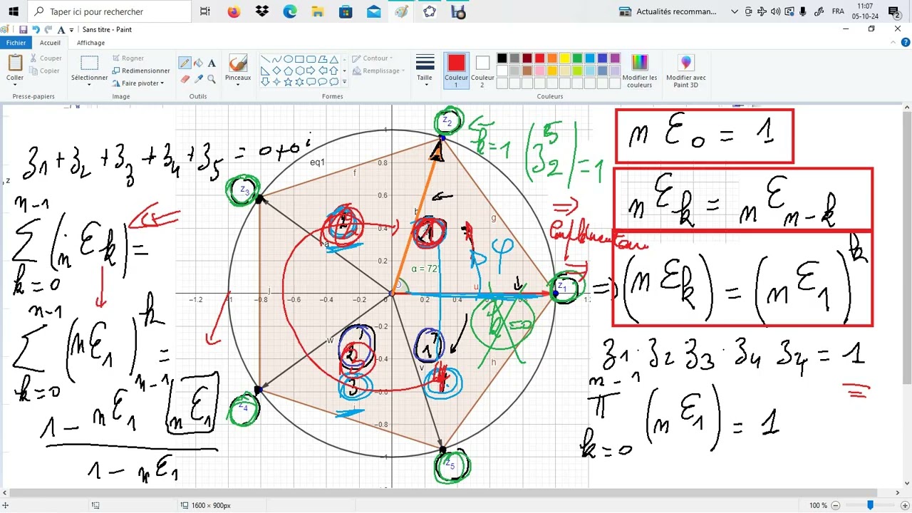z=cjs 2kpi/5 avec k=1,2,3,4 prouver que (1+z)(1+z²)²(1+z^3)^3(1+z^4)^4=-1