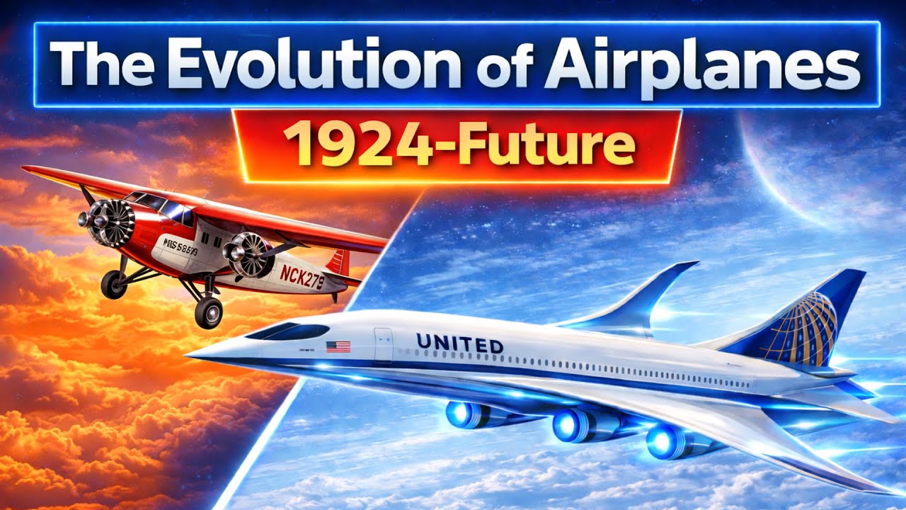 100 Years of Aircraft Evolution | Boeing 40 to Boom Overture