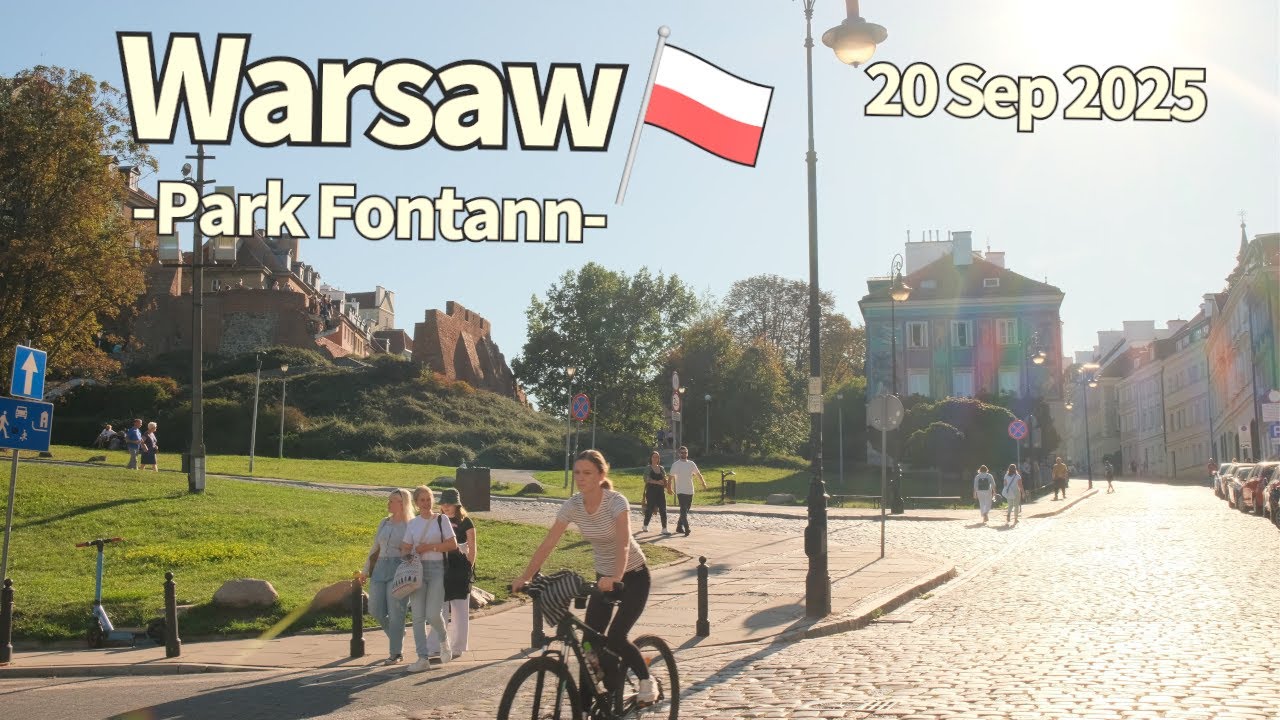 Autumn Walk Warsaw Multimedialny Park Fontann Poland - 20 September 2025 | Walking Tour