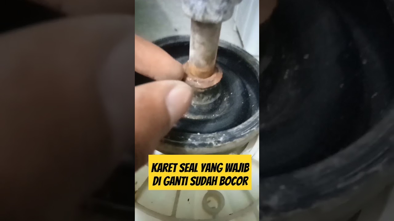 contoh karet seal pengering yang bocor dan berkarat wajib diganti. #mesincuci #pengering