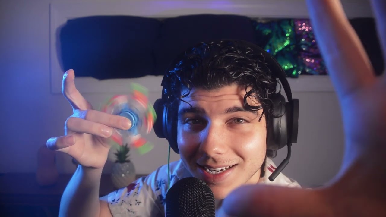 ASMR Inaudible, Unintelligible Whispering, Mouth Sounds, and Fidget Plucking