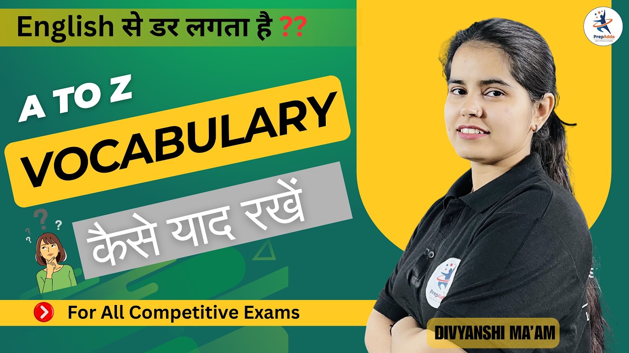 English Vocabulary A to Z | English से डर लगता है?| How to Learn Vocabulary Easily | Divyanshi Ma’am