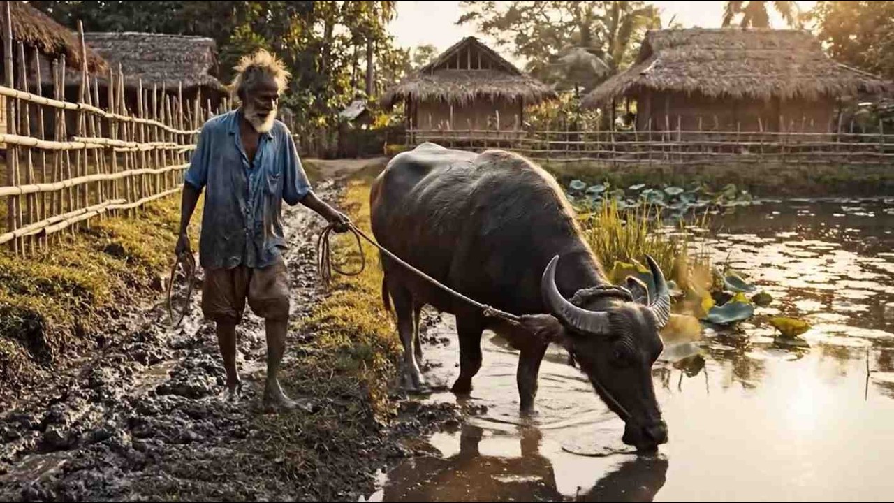 Life of a Hardworking Old Man | Peaceful Village Life & Nature&rsquo;s Beauty in an South Asian Village