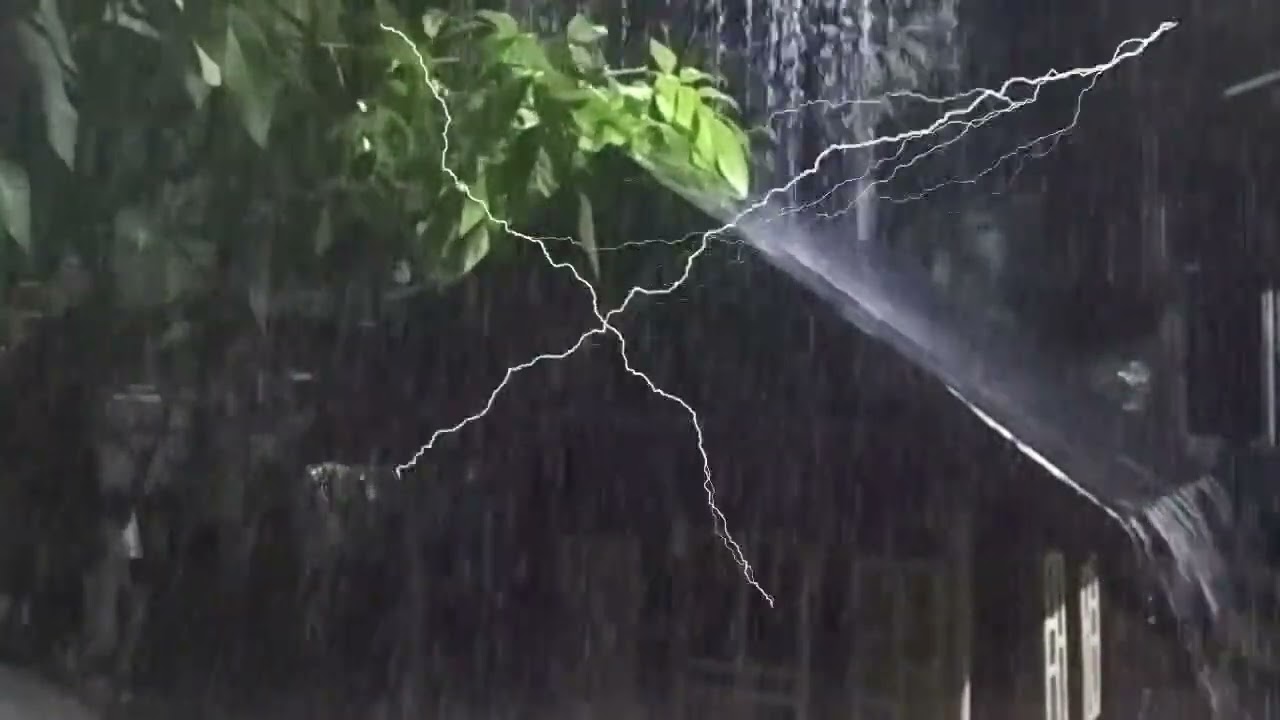 Sleep Deep Tonight - Heavy Rain & Distant Thunder on Tin Roof | Night White Noise Ambience - ASMR