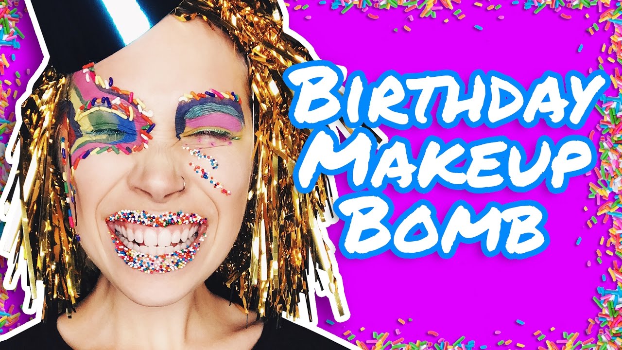BOMB YOUR BIRTHDAY - Colorful Birthday Party Makeup Tutorial // Makeup Your Mood | HISSYFIT