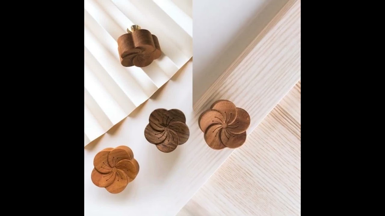 Pomelli Modello Fiore Legno Design Moderno Decorazione Moderna Arredo Mobile Casa
