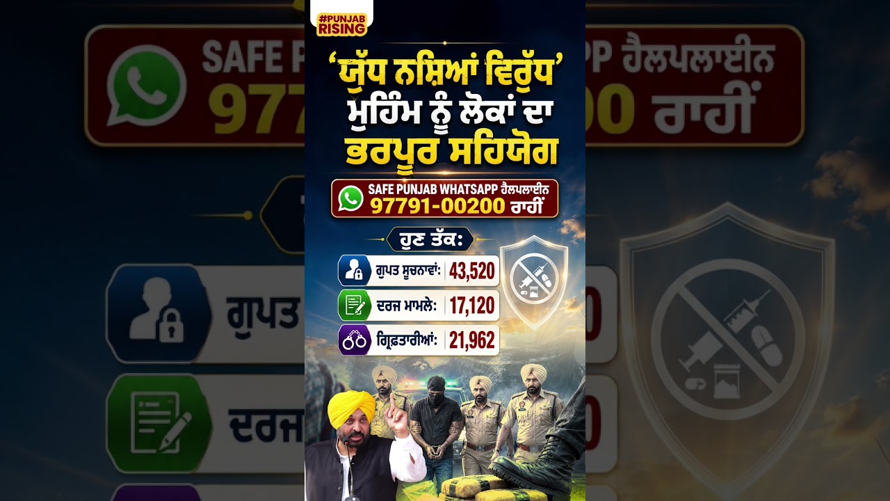 Overwhelming Public Support for the 'War Against Drugs' Campaign #bhagwantmann #punjabgovernment