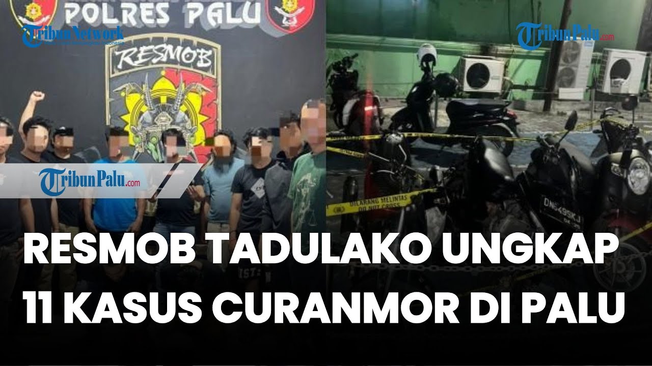 Resmob Tadulako Ungkap 11 Kasus Curanmor di Palu, Dua Pelaku Ditangkap