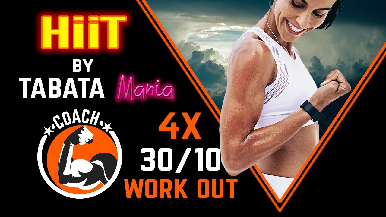 TABATA 30/10 song - 4X  с тренером - HiiT 30/10 by TABATAMANIA