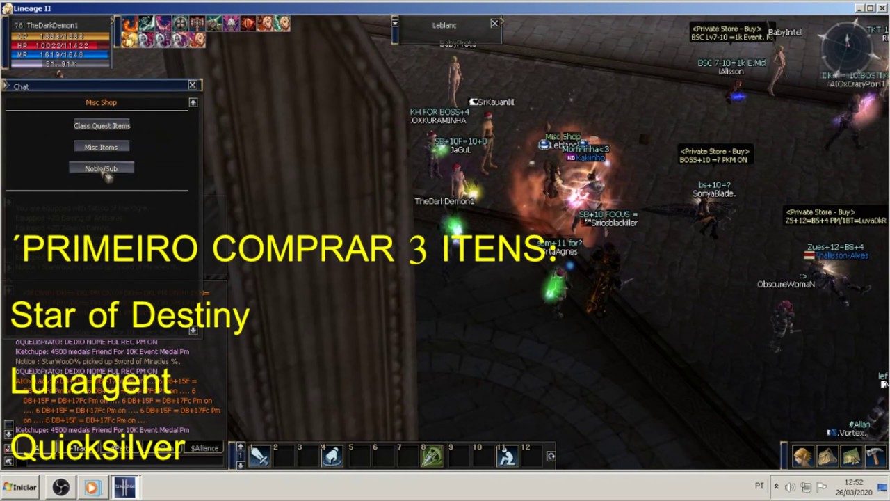 Quest Sub Classe Lineage2 - L2KILLER C4  (1080p)