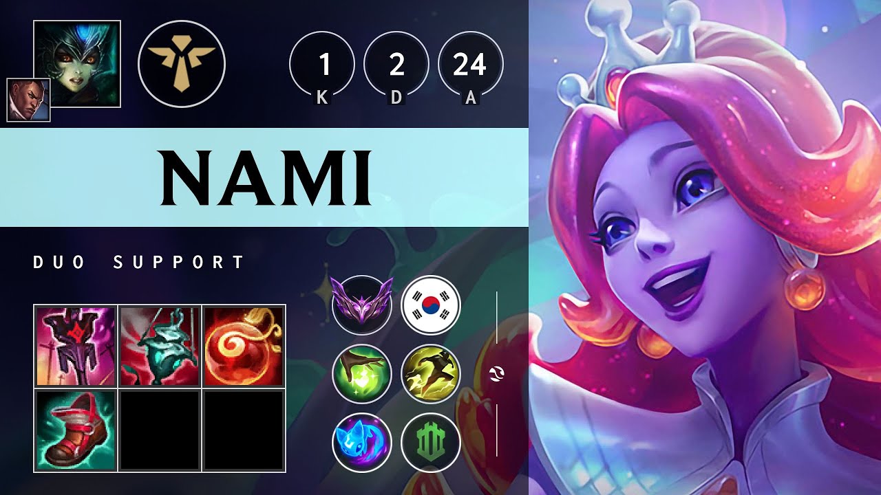 Nami Support vs Rakan - KR Master Patch 25.21