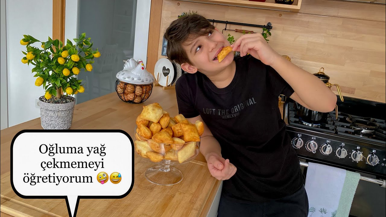 Sezo şef ile mutfağa girdik ve 10 dakikada yağ çekmeyen hamur kızartması yaptık ✌🏻🤩