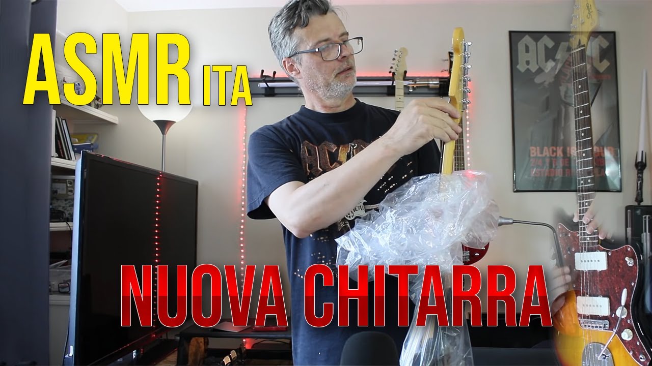 Video ASMR Ita per dormire con unboxing Nuova chitarra usata Challenge per Voi 2020
