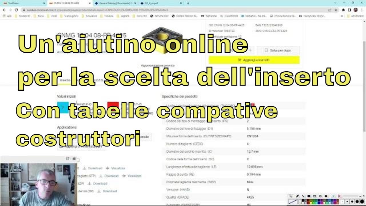 La scelta dell'inserto di tornitura per chi è alle prime armi, l'online che ci aiuta!!