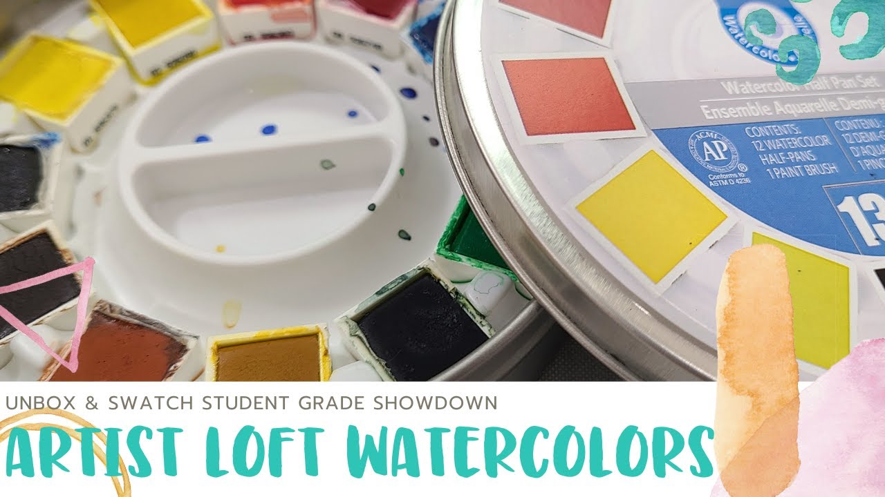 These are Awful! Artist Loft Watercolor Palette (Pebeo)- Unbox  Swatch- Student Grade Showdown