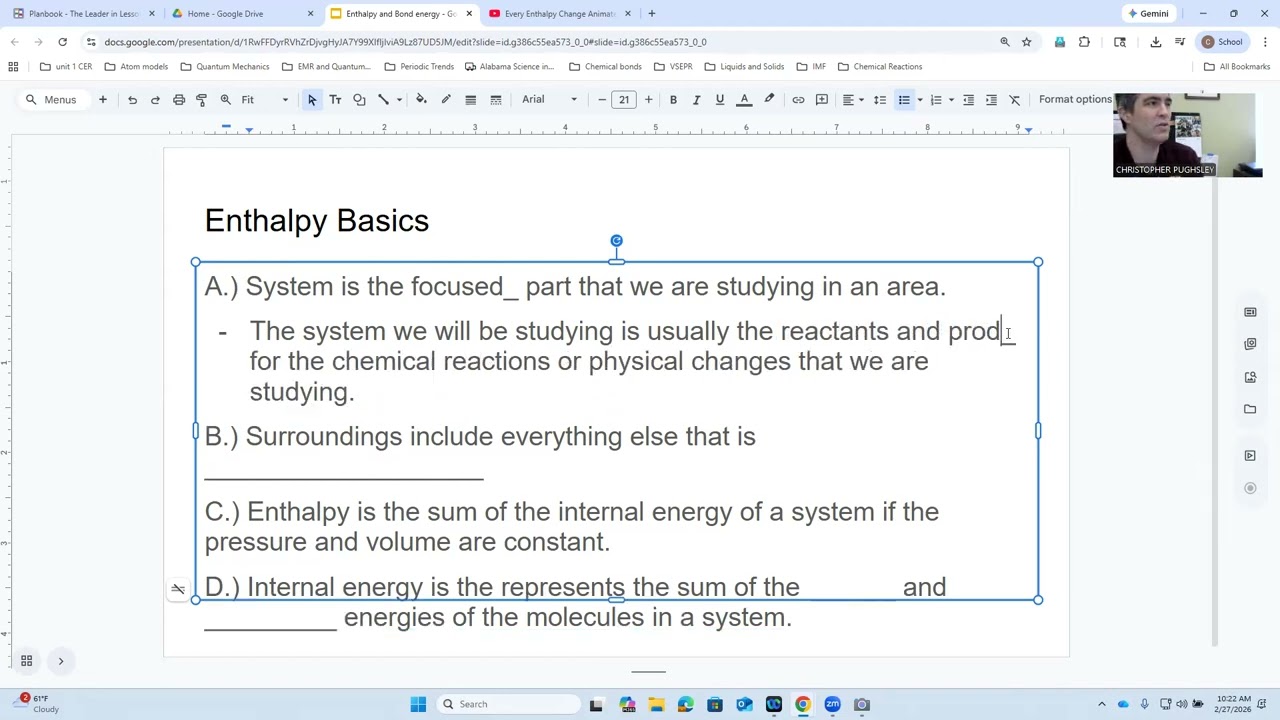Enthalpy Changes: Endothermic and Exothermic Reactions Chemistry