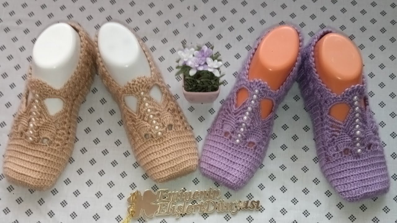 Çeyizlik Badem Modeli patik yapımı/Tığ işi patik modeli @emine_elisleri#trent #crochet#knit