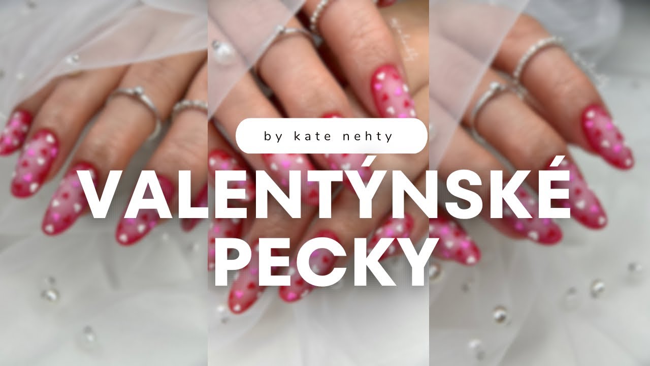 V ŽIVOTĚ JSEM NENAMALOVALA VÍC SRDÍČEK!🤯🩷 aneb valentýnské mléčné ombré s 3D prvky 💅🏻| Kate nehty