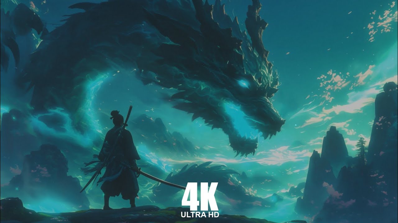 2 Hours Samurai Dragon 4K Live Wallpaper For PC #livewallpaper #wallpaper