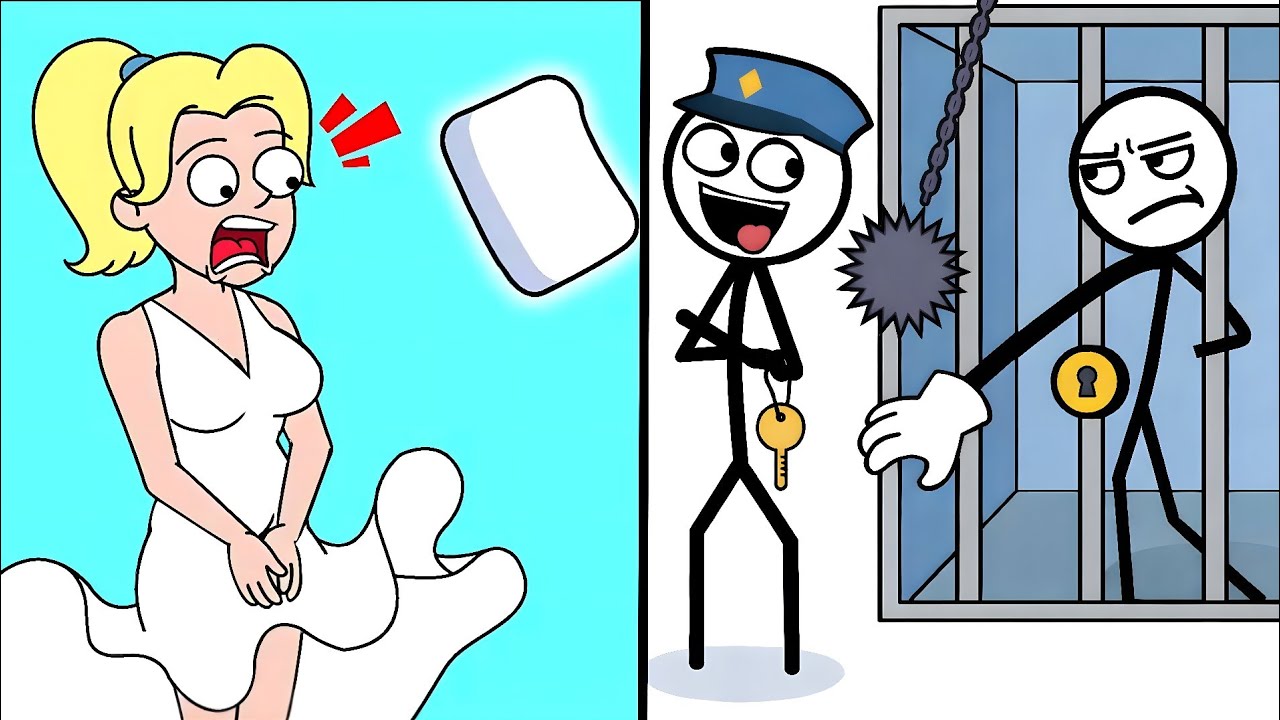 🤣 Thief Puzzle Game 🆚 Save The Girls| Brain Test Life Story | I Escaped Prison Using Only MY BRAIN!.