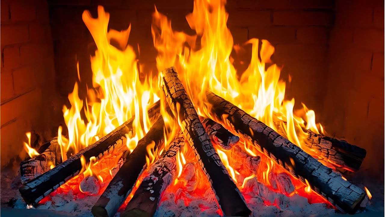 Fireplace with Crackling Fire Sounds – Cozy Fireplace Ambience for Relax & Sleep
