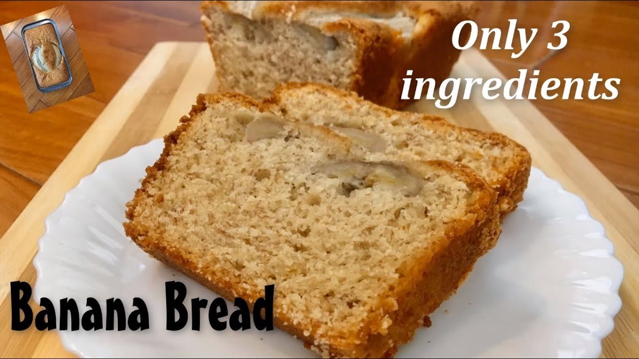 How to make Banana Bread | 3 Ingredient Banana Bread Recipe | Eggless Moist Bread