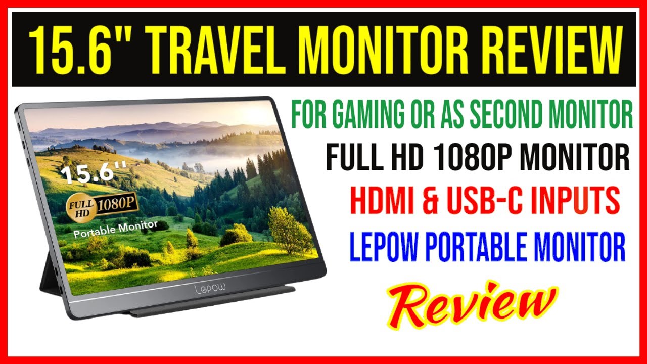 Full HD Portable Travel Monitor for Laptop, Macbook, SmartPhone or Gaming from Lepow
