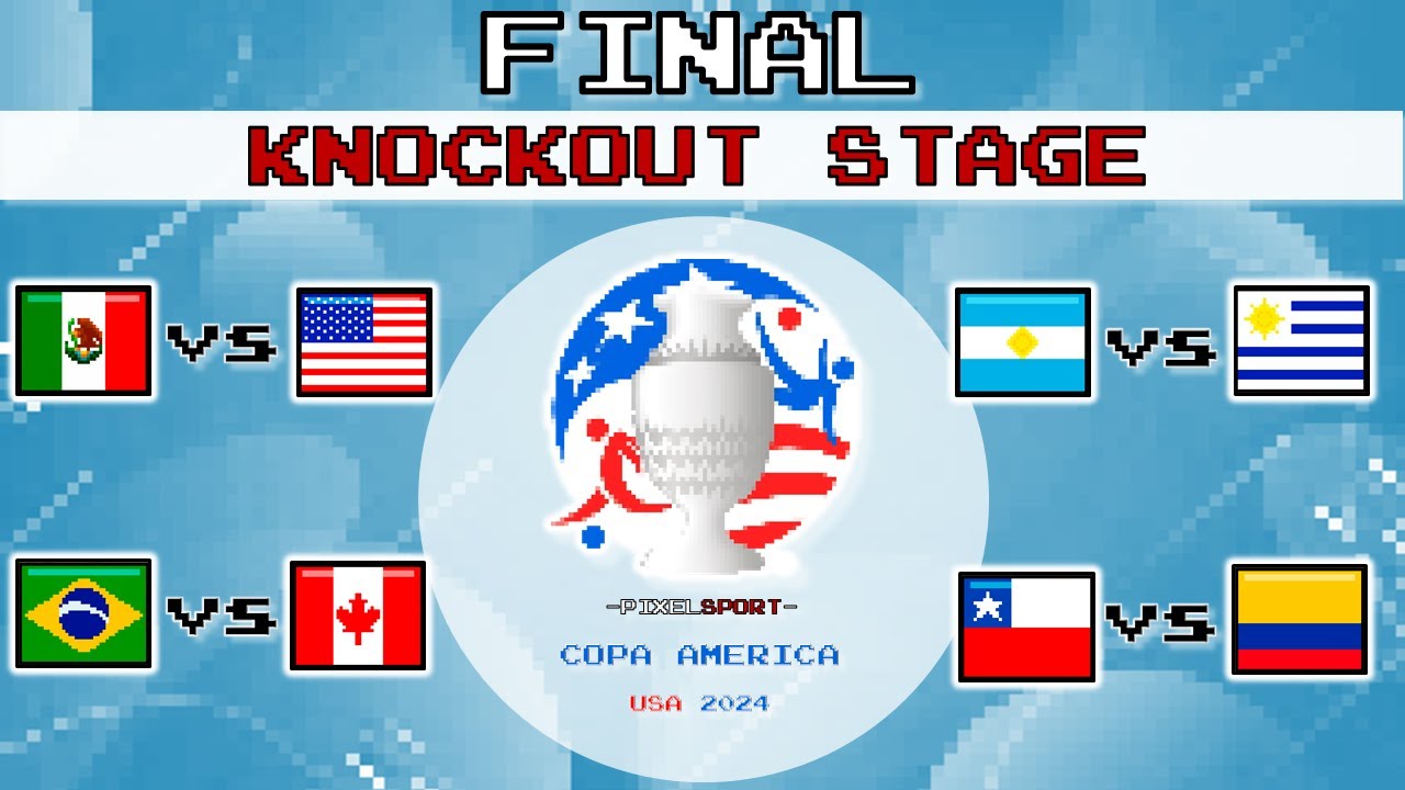 FINAL KNOCKOUT STAGE : COPA AMERICA 2024| PIXEL ART SIMULATION