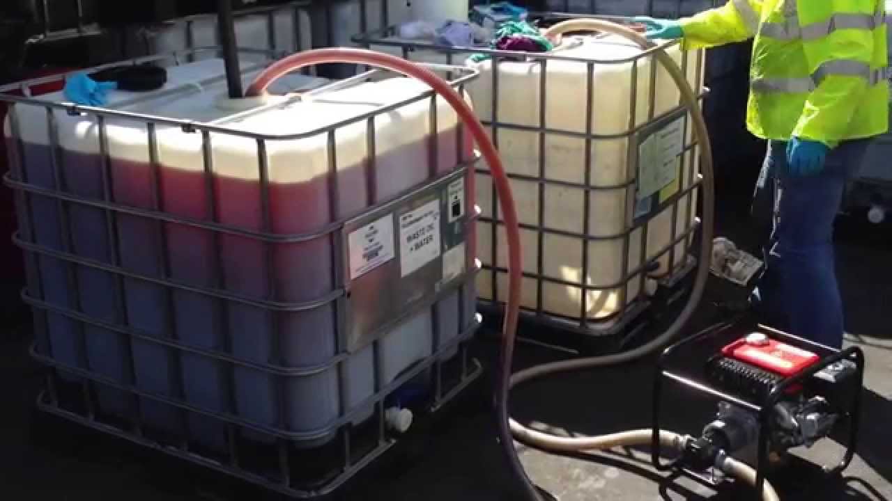 The Petrol Engine Driven Oil Pump in action.
