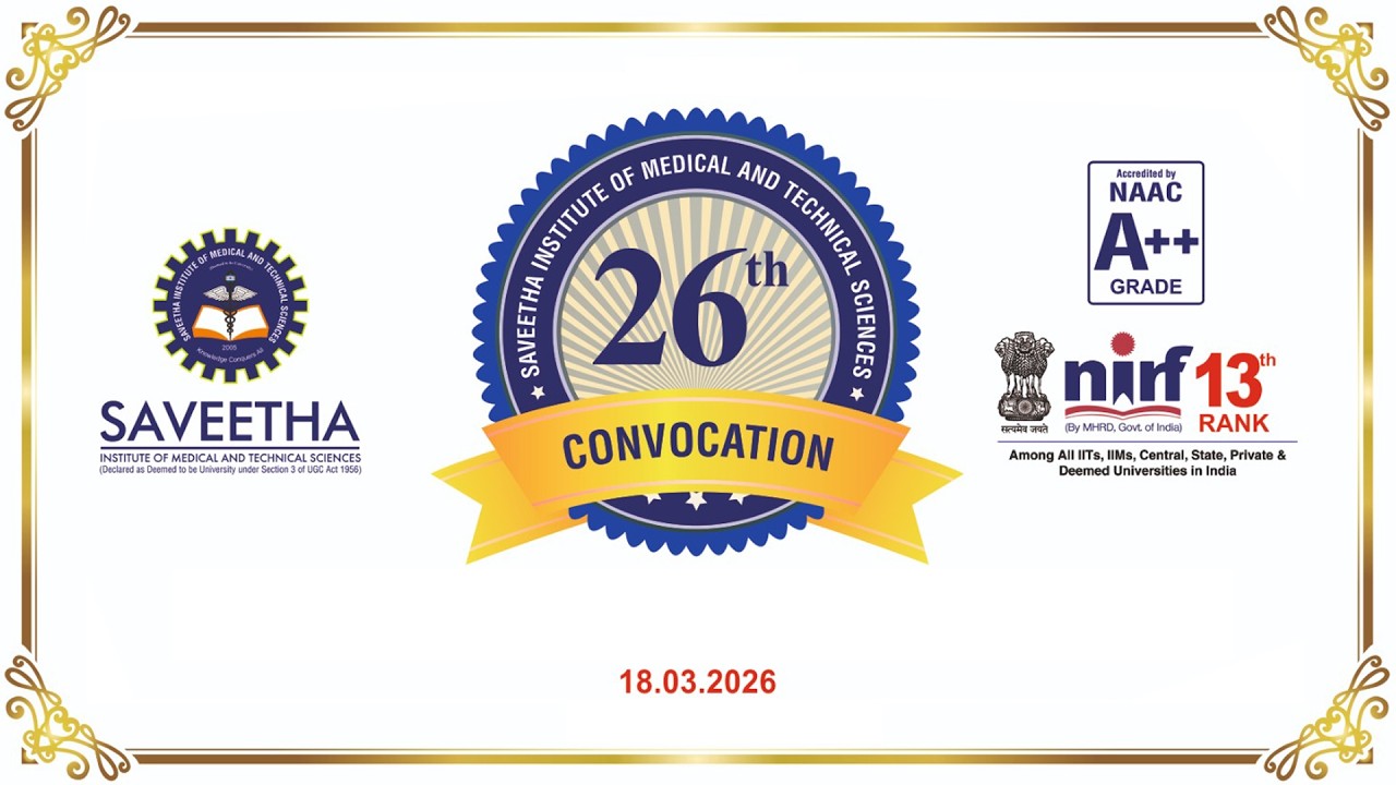 TWENTY SIXTH CONVOCATION - 2026 - SIMATS