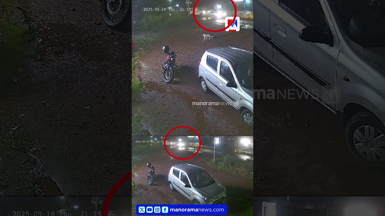 കാസര്&zwj;കോട് ചേസിങ്ങിനിടെ പൊലീസ് വാഹനം ഇടിച്ച് കുഴിയിലിട്ടു | CCTV | Kasaragod | Police