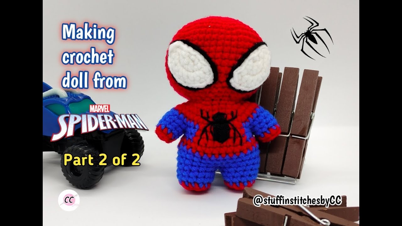 Amigurumi | Making crochet doll from Spider-Man (Part 2 of 2) Full Video Tutorial