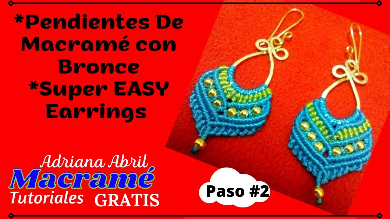 MACRAME: PENDIENTES con BRONCE (2da parte) 🧿