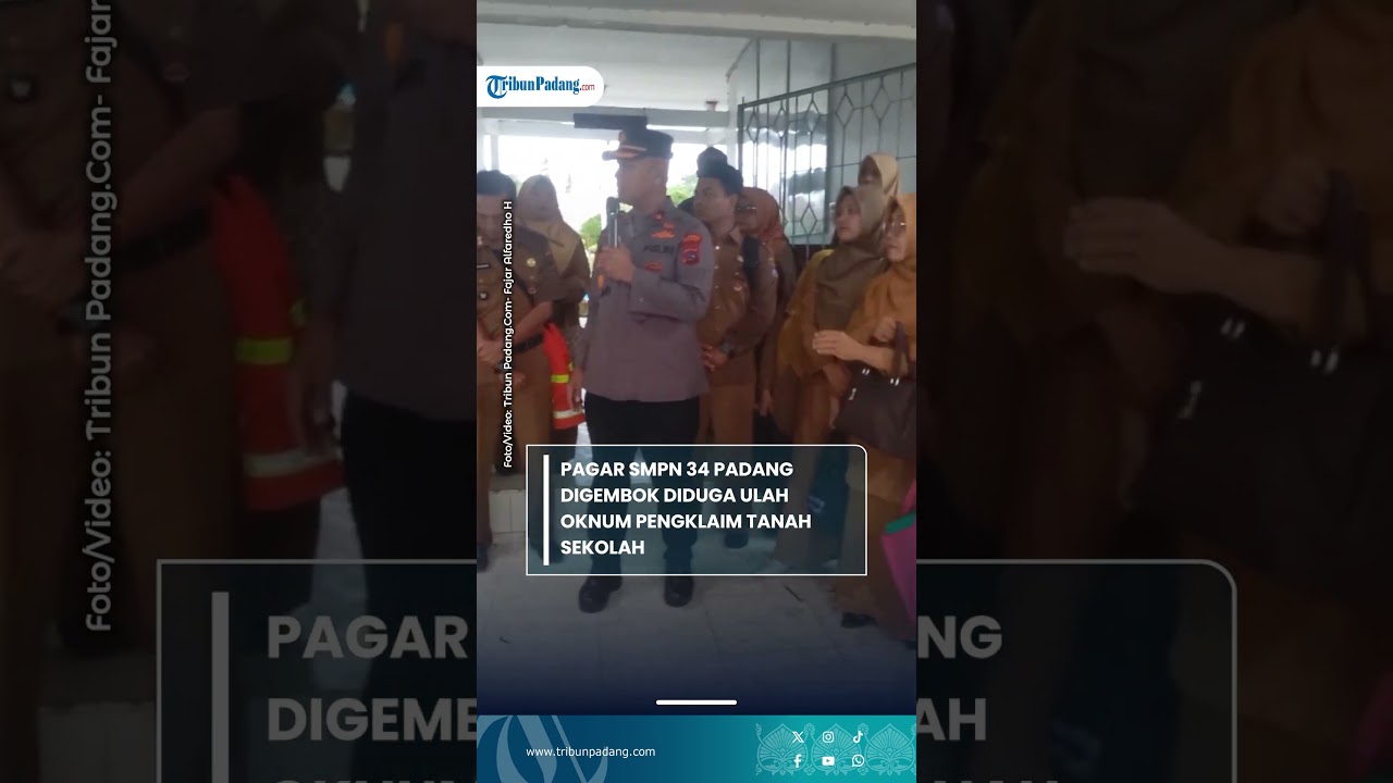 Pagar SMPN 34 Padang Digembok Diduga Ulah Oknum Pengklaim Tanah Sekolah