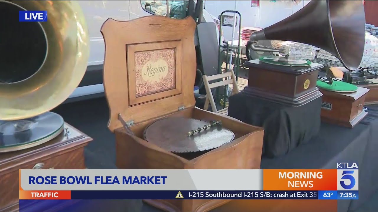 Checking out the Rose Bowl's famous flea market