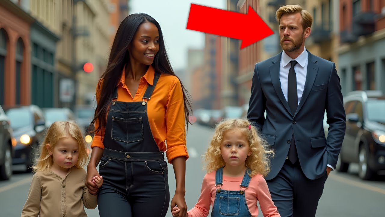 Millionaire Freezes in Shock After Seeing Identical Twins with a Black Woman on the Street!