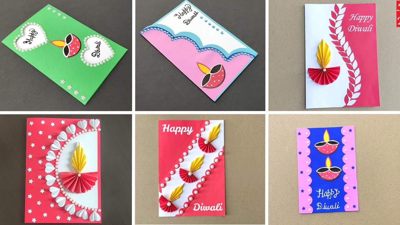 7 Diwali Cards | 7 Festival Cards For Diwali | 7 Easy Card Making For Diwali | 7 Diwali Card Making
