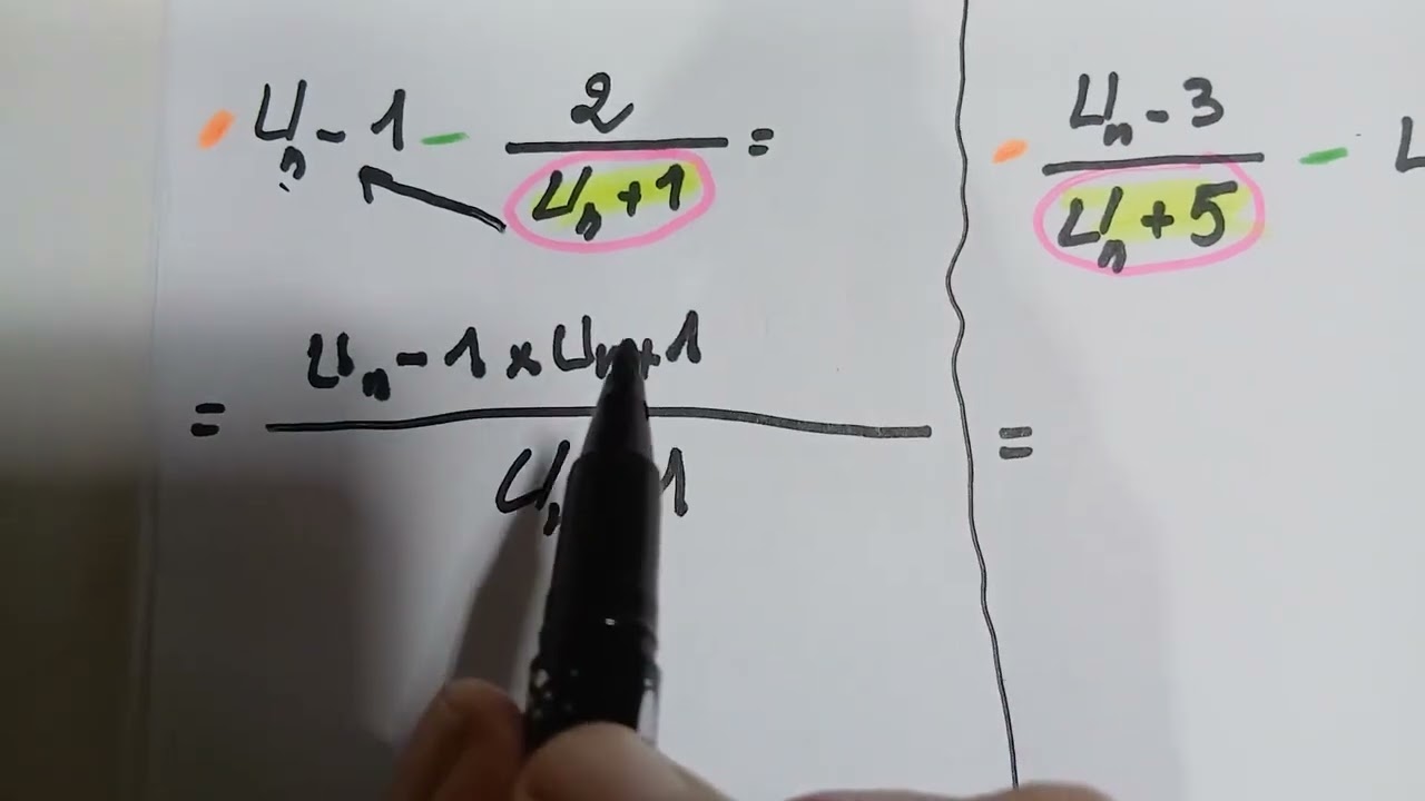 فيديو رقم 3 السنة  2و 3 ثانوي طريقة توحيد المقامات كمكتسب قبلي  في  المتتاليات خاصة و الرياضيات عامة