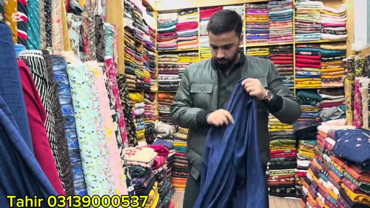 #new stock chinapati +emboridrey design and lown prints In TARIQ NAZIR FABRICS RASAKHAI 