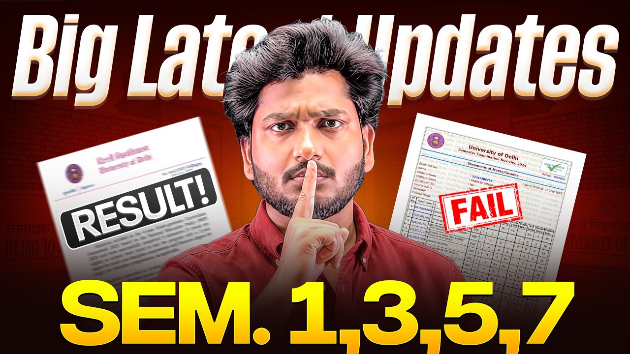 DU SOL Big Update 😱 Sem 1, 3, 5 & 7 | Next Semester Fail? | Don&rsquo;t Ignore