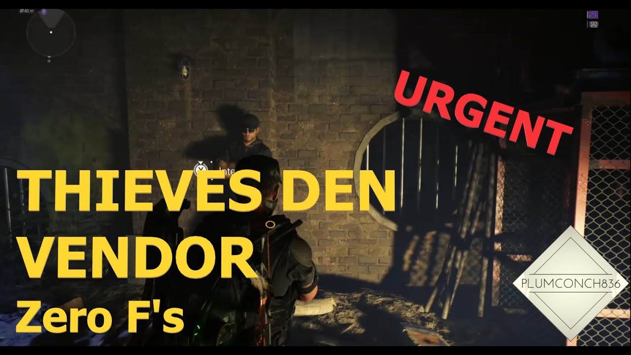 The Division 2 - THIEVES DEN VENDOR - Zero F's - PERFECTLY UNBREAKABLE - 13% TOTAL ARMOUR KNEE PADS!