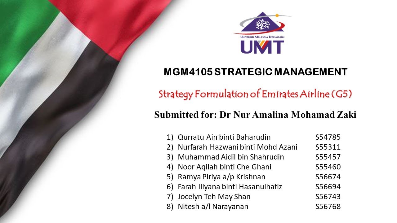 Strategy Formulation of Emirates Airline