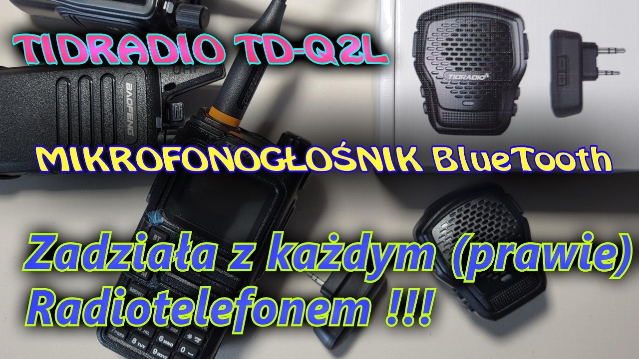 Mikrofonogłośnik bezprzewodowy BT - TIDRADIO TD-Q2L. Podłączysz do prawie każdego radia !!!