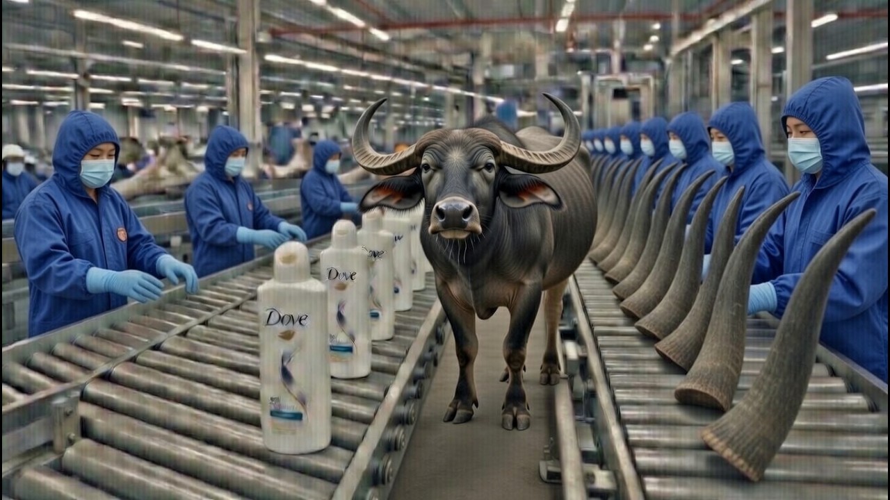 Inside The Factory Buffalo Horn Into Premium Dove Soft Poder Factory (Full Process)