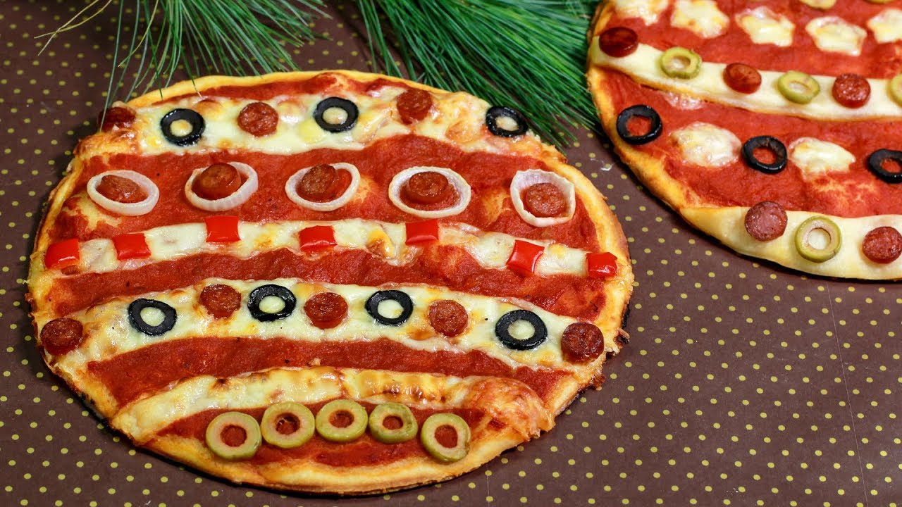 Santas Lieblingspizza: WEIHNACHSTKUGELPIZZA