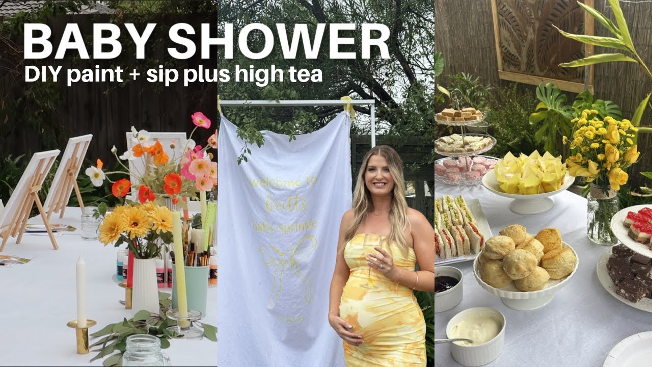 Baby Shower Vlog | DIY Paint + Sip, High Tea & Gift Ideas