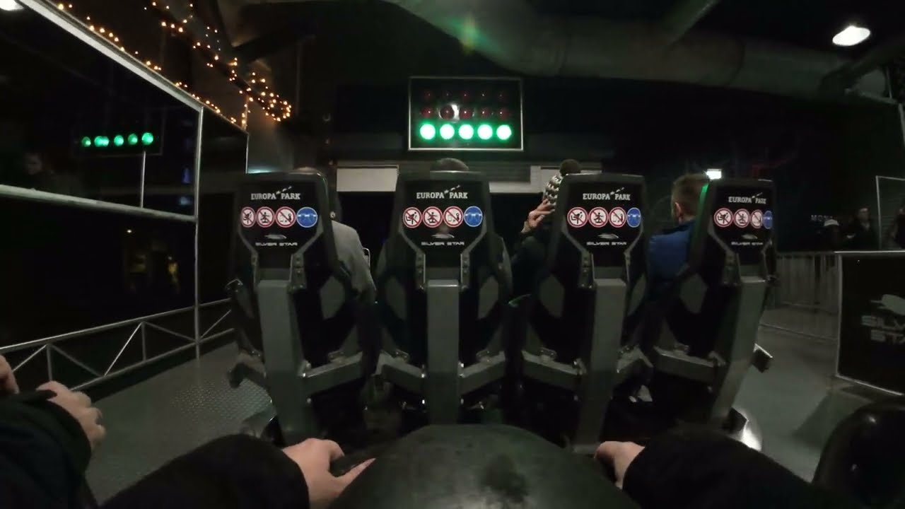 Silver Star | Night Ride Nachfahrt | Europa Park 2026 | B&M Hyper Coaster Achterbahn | Onride POV 4K