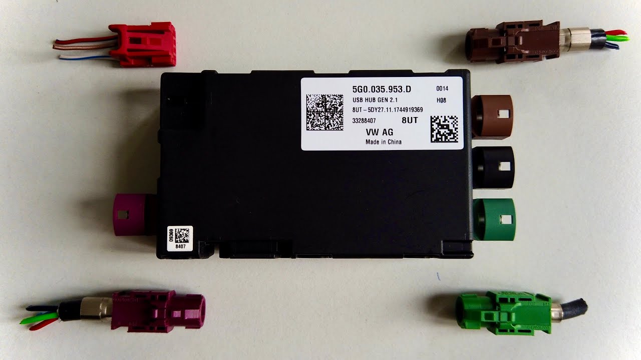 VW HUB USB retrofit #1 - test zasilania na stole