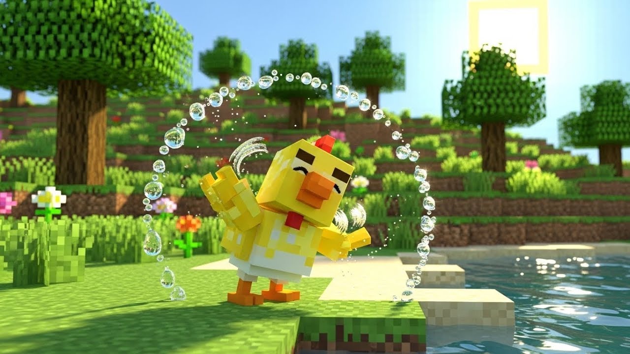 Minecraft Tiny Chicken Cruzó el Río 🐔 | Canciones Infantiles y Rimas para Niños