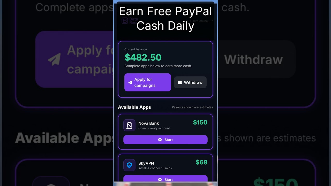 Make Money Online and Cash Out to PayPal #earnmoneyonline #earningapp #earnfromhome #paypalcash